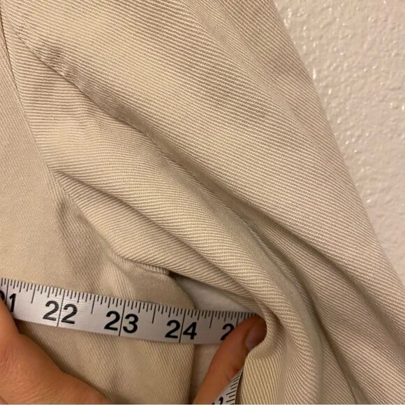 Zara Cream ivory denim jean button down cotton jacket oversized chunky L - Picture 4 of 7